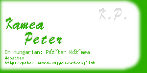 kamea peter business card